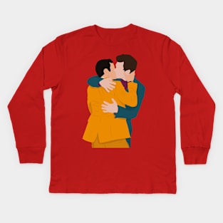 Klaine Engagement Kiss Kids Long Sleeve T-Shirt